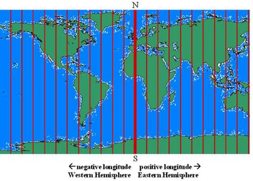 World Map Meridian