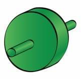 A drawing of a wheel-and-axle, one of the six simple machines.