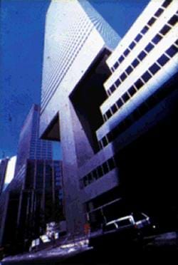 The Citicorp Center with cantilevered bottom.