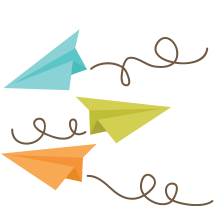 An image shows three cartoon paper airplanes flying in the air.