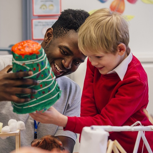 Student conducting an engineering activity