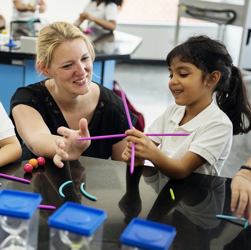 Student conducting an engineering activity