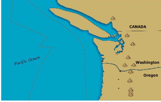 What are the effects of plates moving against each other? What physical features are created in these areas? How does this affect the West Coast?