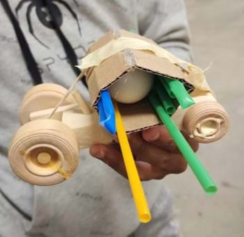 A student-designed example of a Creative Crash Testing model.