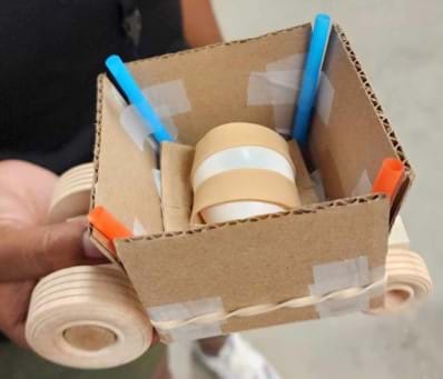 A student-designed example of a Creative Crash Testing model.