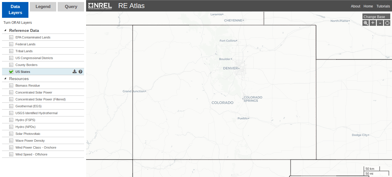 A map of Colorado.