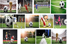 A screenshot of a Google image search for soccer.
