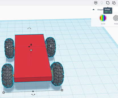 Screenshot of Tinkercad 3D Design EV Concept Car Workshop Slides
