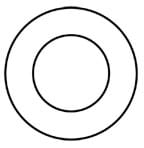 Two concentric circles.