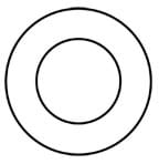 Two concentric circles.
