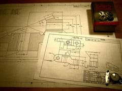 Black and white line drawings of two mechanical components show full dimensions of the parts.