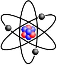 An illustration of a Rutherford atom.