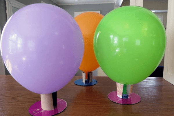 3 balloon-CD hovercrafts