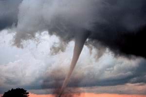 A tornado 7 miles south of Anadarko, Oklahoma.