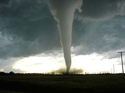 A Category F5 tornado observed from the southeast as it approached Elie, Manitoba on June 22, 2007.
