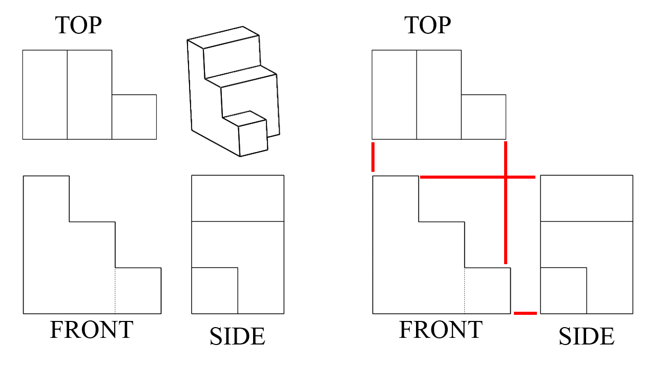 Simple Isometric Drawing Exercises With Answers