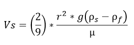 terminal velocity of a sphere in a fluid equation