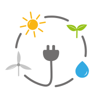Graphic showing various types of renewable energy