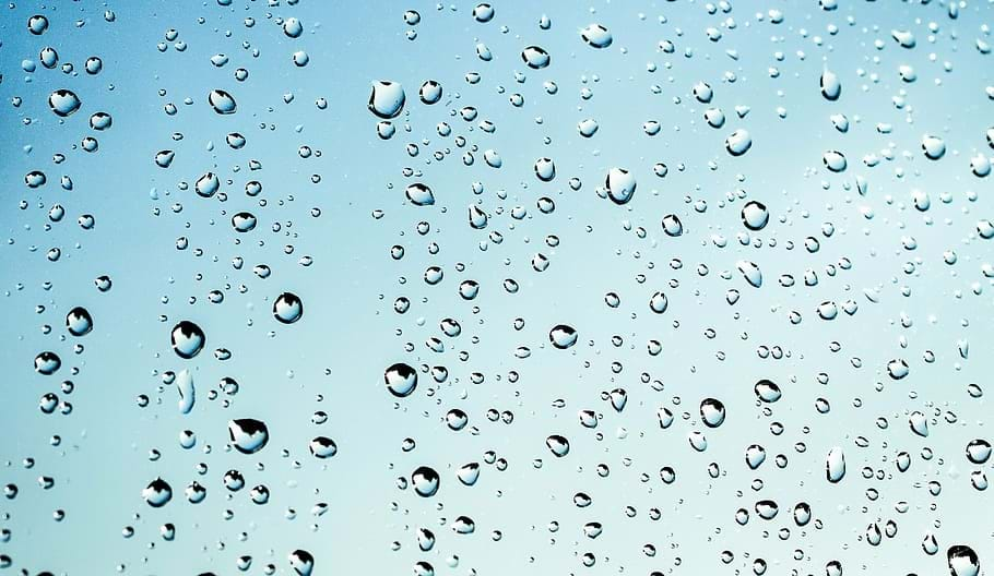 Window with rain drops