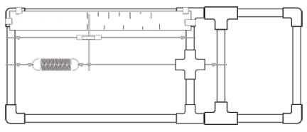 A diagram shows how PVC pipes, springs and string are put together.