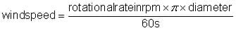 windspeed equation