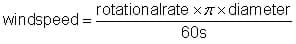 windspeed equation