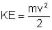 Kinetic Energy equation