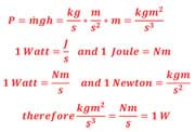 Answer calculations = 1 W