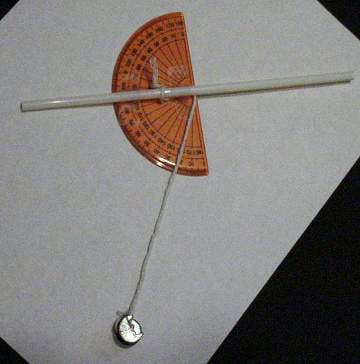 A photograph shows a student-made protractor quadrant.