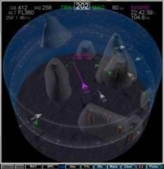 Diagram that shows lumpy objects floating in open space.