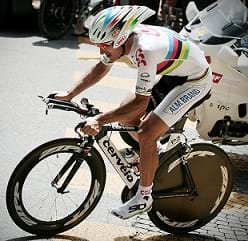 Fabian Cancellara, a professional cyclist, competing in the 2007 Tour de Suisse.