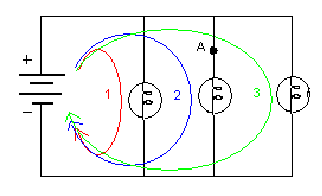 A line drawing shows a circuit in parallel, which has more than one path to flow through.