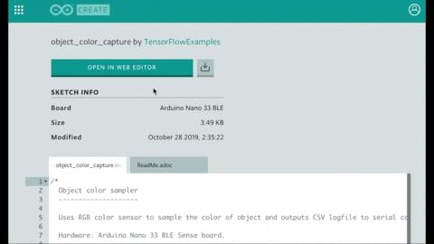 An animated gif that demonstrates how to code the Arduino. 