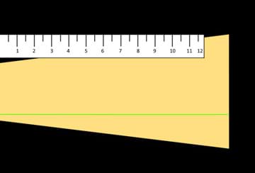 A diagram shows a light measurement guide composed of a one-foot ruler placed next to the beam of flashlight light on black paper.