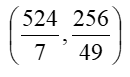 The point of tangency of parabola 4 and for parabola 5: (524/7, 256/49).