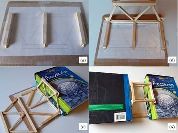 Truss bridge assembling process.