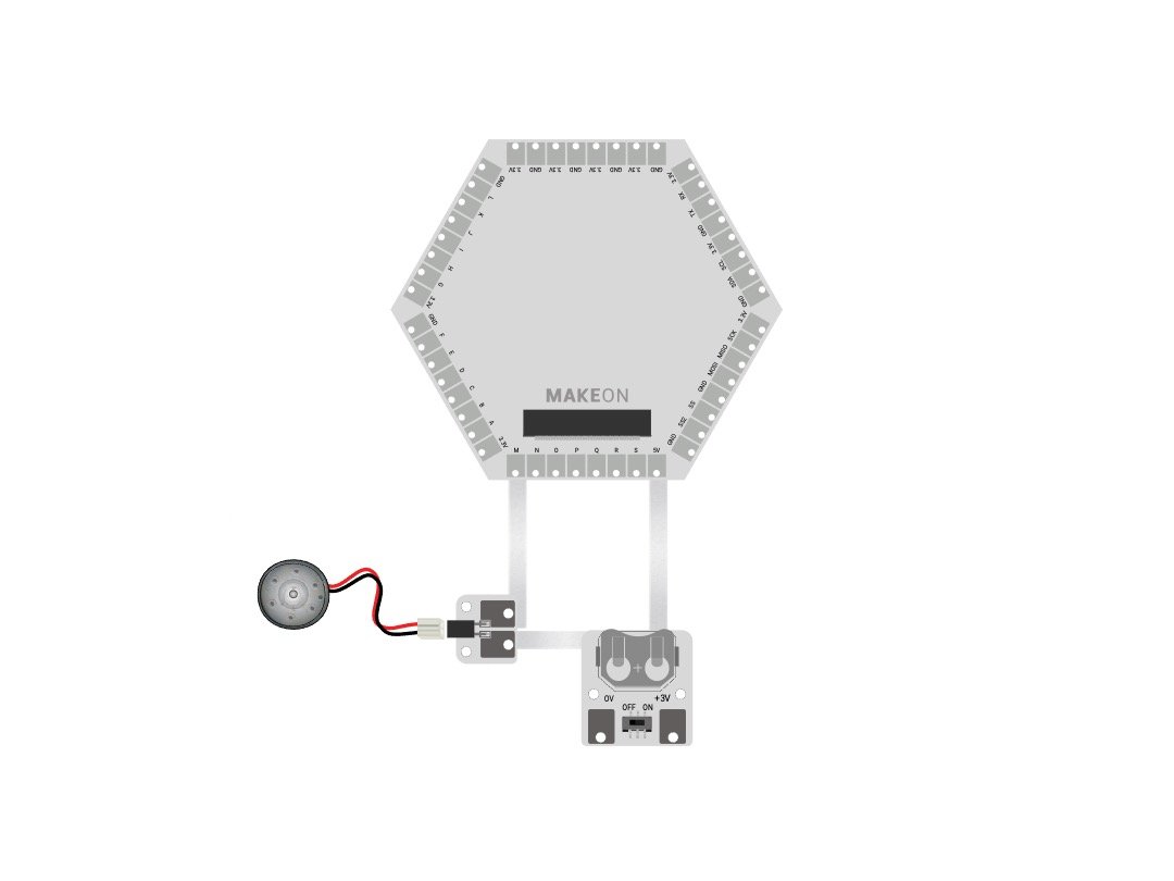 A figure showing a motor connected to an on/off switch.