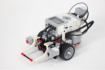 A LEGO MINDSTORMS EV3 robot.