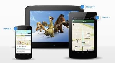 Photo shows three different Android devices that can be used in the activity: Nexus 4, Nexus 10 and Nexus 7.