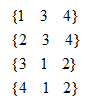 The image shows the adjacency list for the graph shown in Figure 1. It contains a list of 4 sets, beginning with each vertex in the graph and then followed the vertices it is connected to by an edge. The sets include: {1 3 4}, {2 3 4}, {3 1 2} and {4 1 2}.
