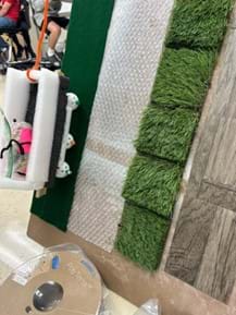 A photo showing a prototype being tested on the design apparatus.