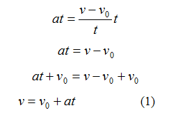 derivation of velocity