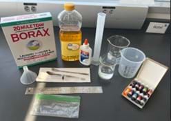 A photo showing all the materials needed for the activity. 