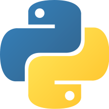 Icon containing two snakes, one blue and one yellow, creating a ‘plus’ sign.