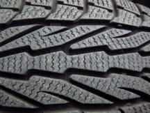 Tread pattern on a winter tire.