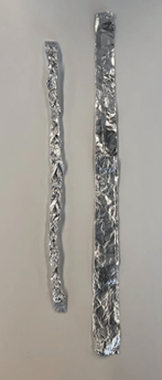 A braided foil rope and a foil rope.