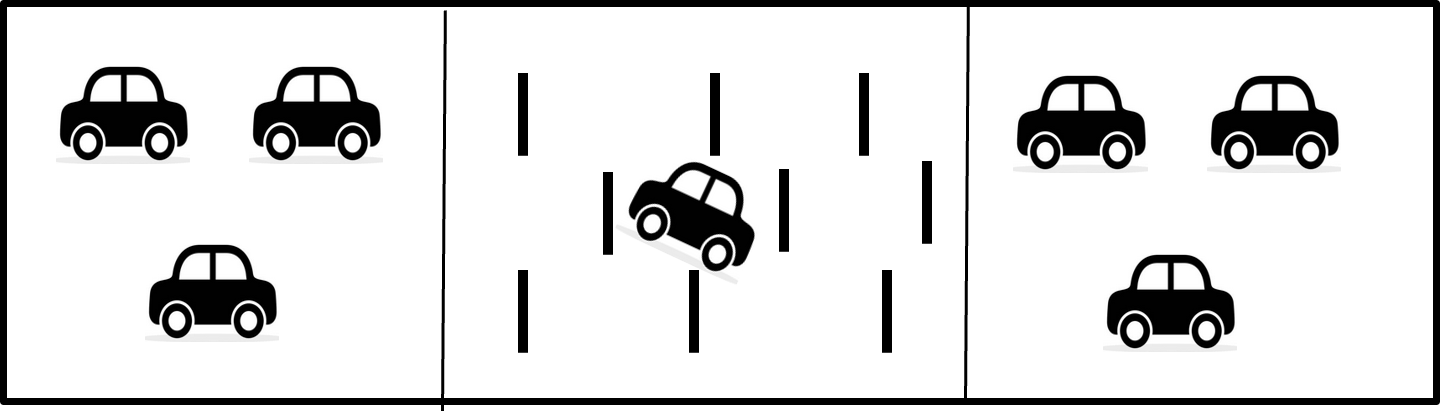 An illustration of cars on a road with speed bumps, making an analogy to how memristors change their material structure to regulate signal flow. An illustration of cars on a road with speed bumps, making an analogy to how memristors change their material structure to regulate signal flow.