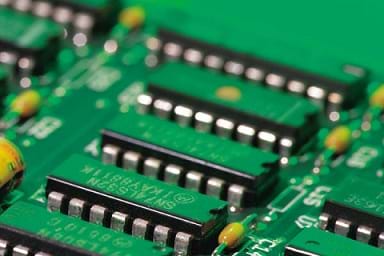 Close-up photo shows a circuit board.
