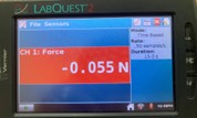 A photo of a Vernier probe interface showing that the length of time the probe collects data has been increased to at least 15 seconds. A photo of a Vernier probe interface showing that the length of time the probe collects data has been increased to at least 15 seconds.